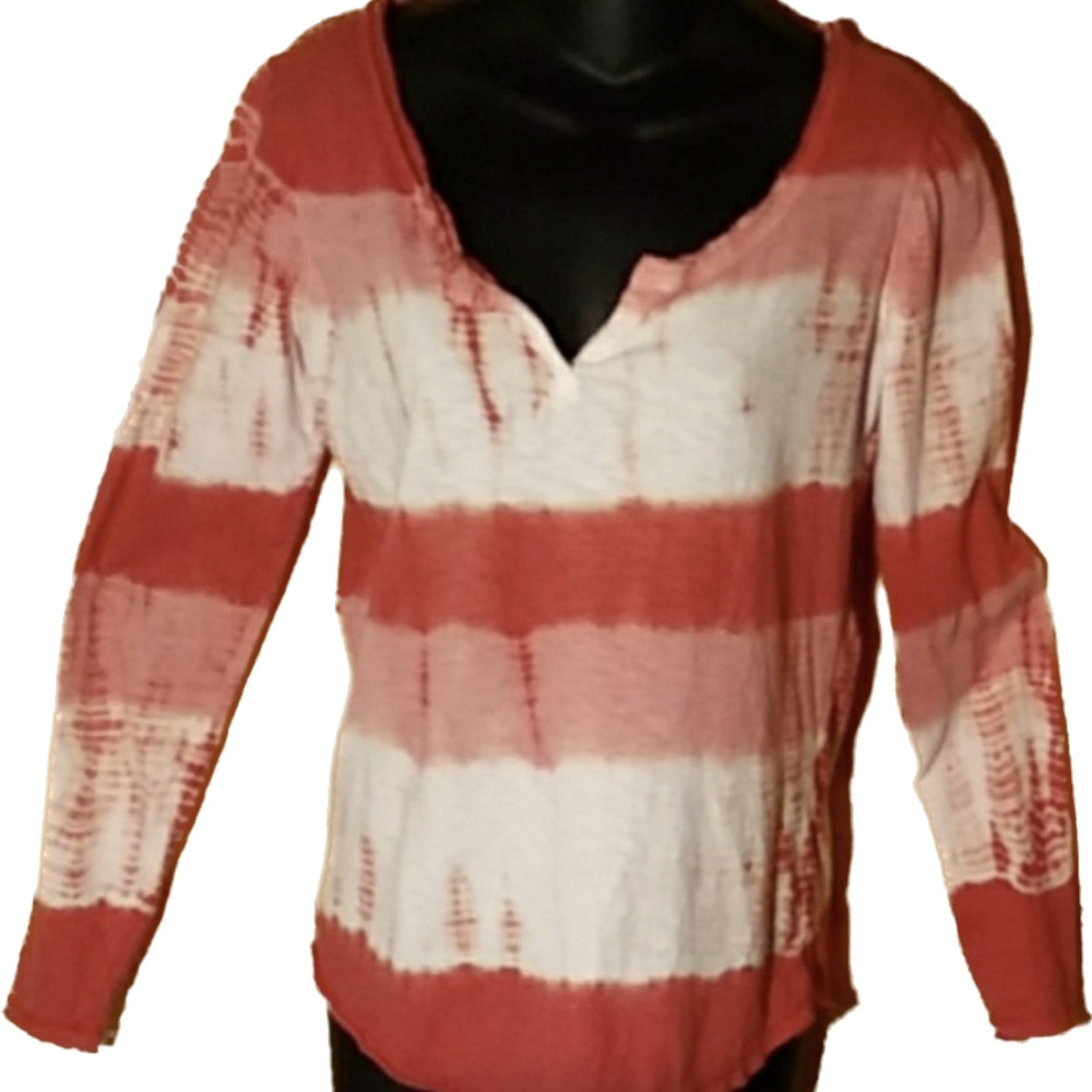 Lucky Brand distressed tye-dye shirt